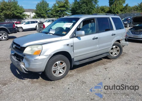 2005 Honda Pilot Ex-L из США, поврежденный, VIN 2HKYF18545H514841